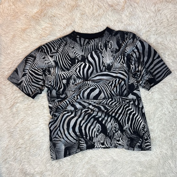 Other - Vintage Radical Nature All Over Zebra Graphic Tee